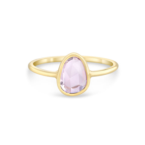 14ky gold pink sapphire ring