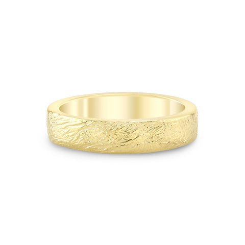 14ky gold handcarved textured ring