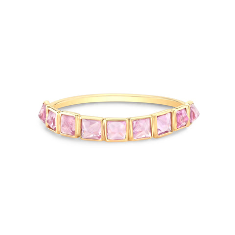 14ky gold ring with pink sapphires. Shop now for a touch of luxury.