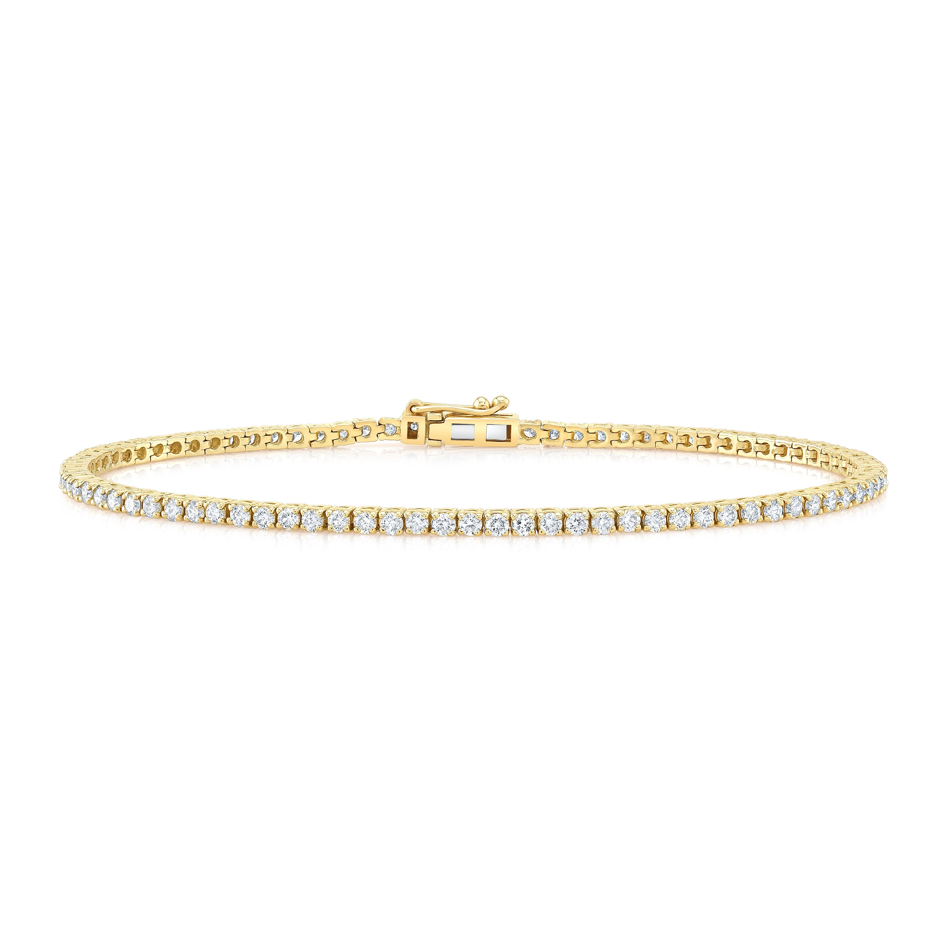 14ky gold diamond tennis bracelet. Shop luxury fine jewelry with Carter Eve Jewelry. 